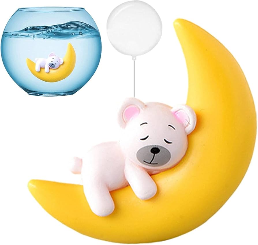 海のお月様 ピンク うさぎ インテリア アクアリウム 置物 シーグラスアート 紫陽花アクアリウム うさぎ インテリア シーグラスアート 置物